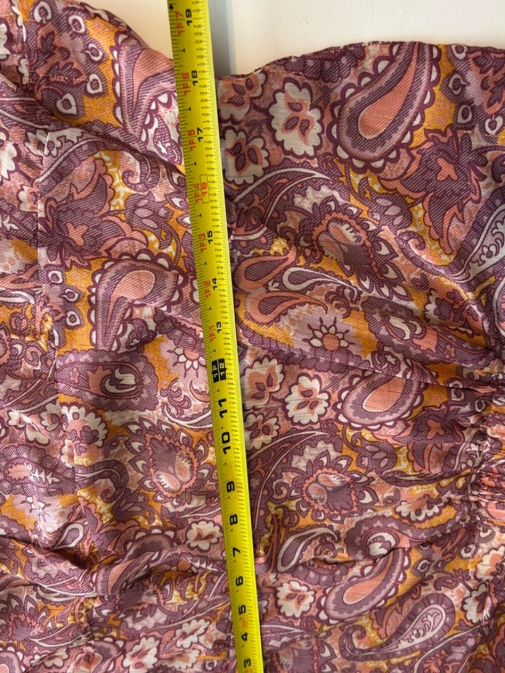 A Beautiful Soul Paisley Mini Dress Size X Square Neck Whimsical Balloon Sleeve - Picture 4 of 9